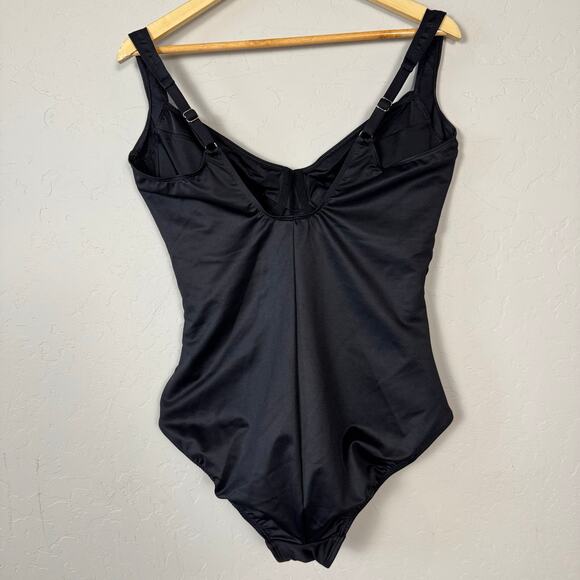 Miraclesuit NWOT Women's Size 18DD Sanibel One Piece Plus Size Slimming Black - Picture 5 of 7